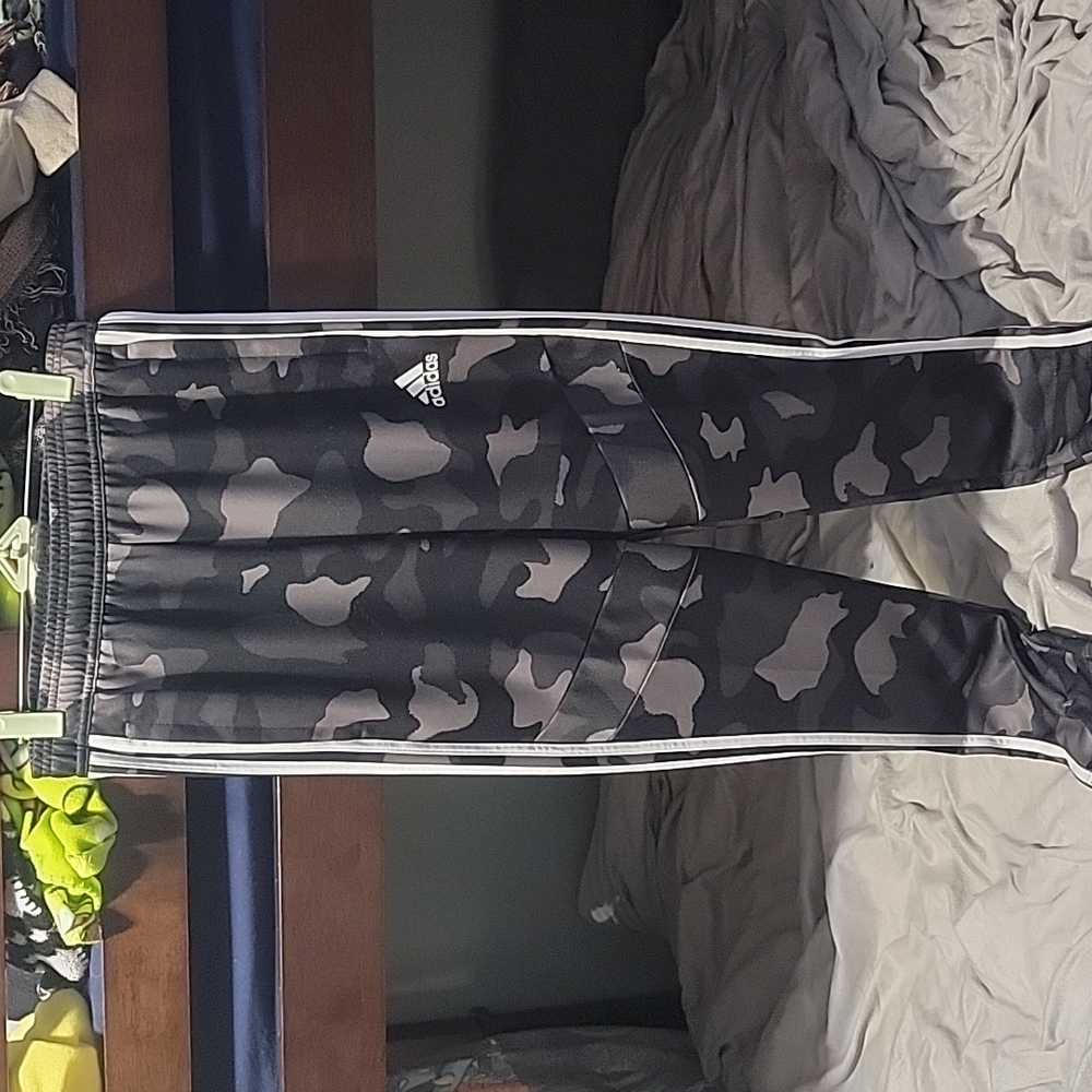 Camo adidas track pants